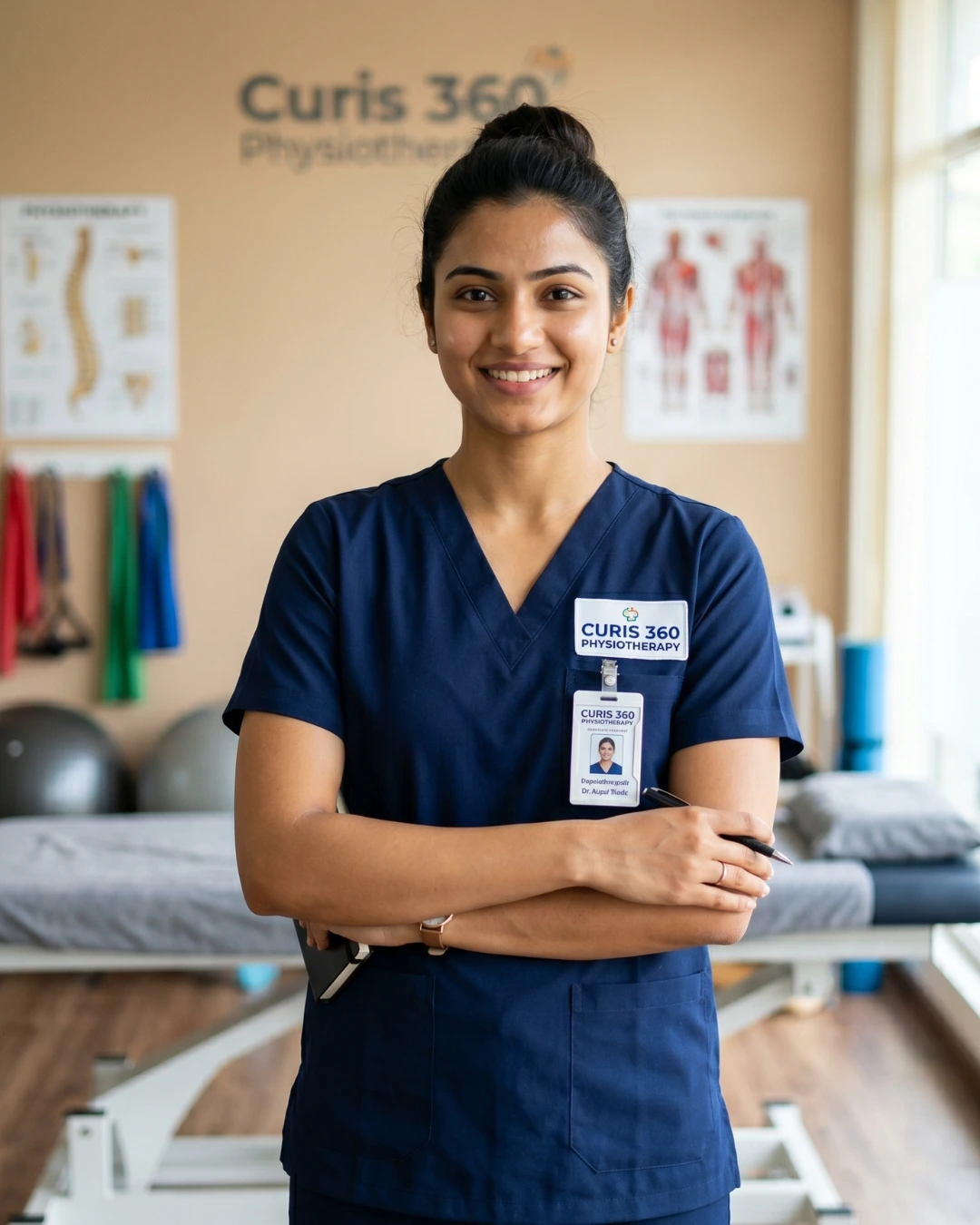BPT-qualified female home physiotherapist from Curis 360, Bengaluru